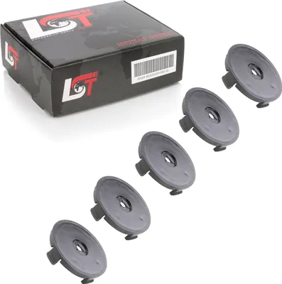 Produktbild von 5x UNIVERSAL RADNABENKAPPE NABENDECKEL FELGENDECKEL KAPPE SCHWARZ ø 55 mm