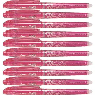 Image de Pilote Frixion Point, stylo bille effaçable, pointe fine de 0,5 mm, couleur noire - Paquet de 12