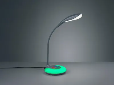 Produktbild von Flexible Schreibtischleuchte KRAIT Touch Dimmer, USB Anschluß + RGB Farbwechsler