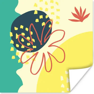Produktbild von MuchoWow® Poster Sommer - Blume - Abstrakt 75x75 cm - Wand Dekoration