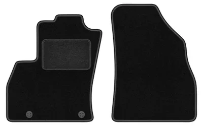 Immagine prodotto di Tappetini anteriori in moquette per Fiat Qubo 2008-2020 (Kombivan 2 osoby) – 2 pezzi, neri, su misura – Wielganizator LUX