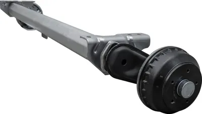 Produktbild von Gebremste AL-KO COMPACT Achse für schwere Anhänger und Autotransporter 1350kg 1450mm 1900mm 5x112