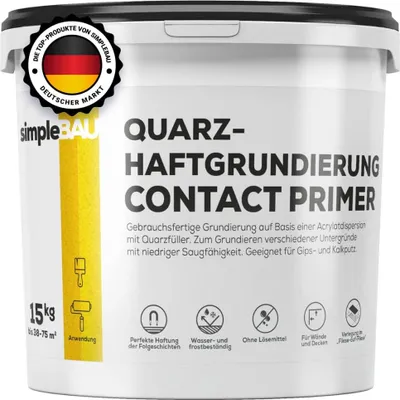 Produktbild von SimpleBau CONTACT PRIMER Gebrauchsfertige Grundierung unter Putz für den Innen- und Außenbereich auf schwierigen Untergründen, 15kg