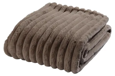 Produktbild von Wohndecke - 150 x 200 cm - Taupe - Polyester - in Cordoptik