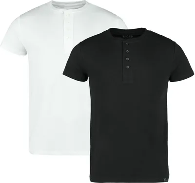 Produktbild von Black Premium by EMP Herren Basic Doppelpack T-Shirts in schwarz und weiß - angenehmer, weicher Baumwollstoff M