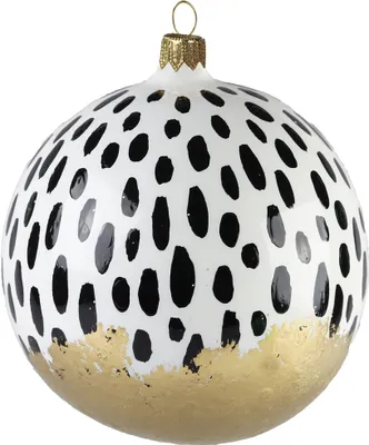 Produktbild von Weiße Weihnachtskugel mit dalmatinischem Nachbildung