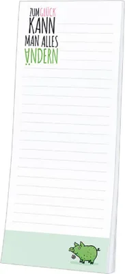 Produktbild von Magnet Notizblock Zum Glück... Kühlschrankmagnete Kühlschrankmagnet