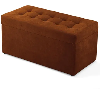 Obrázok produktu pre MG Design, hnedý taburet s úložným priestorom, 45x90 cm - objem úložného priestoru 100 litrov, nosnosť do 300 kg, stabilný a ľahko udržiavateľný, vhodný do obývačky, spálne a chodby