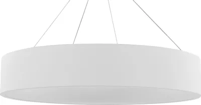 Produktbild von BELIANI LED Hängelampe Weiß Stahl u. Acryl ø 60 cm Rund Ringform mit Langem Kabel Modern für Flur Küche Esstisch Wohnküche Hohe Decken Innenräume