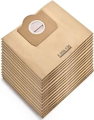 Produktbild von Rebirthcare 15 Stück WD3 Staubsaugerbeutel für Karcher 6.959-130.0 Papier Filtertüten Beutel 1629 MV3 A2201/2204/2504/2554/2251/2604 Filterbeutel Staubsaugertüten Staubbeutel Paperbags