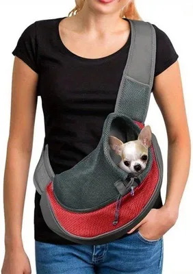 Produktbild von Famanu Tragetasche für kleine Hunde – Atmungsaktives Mesh mit verstellbarem Schultergurt