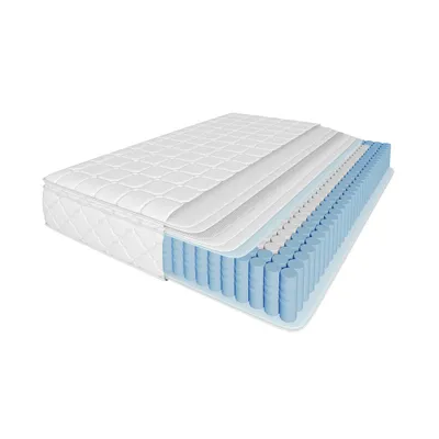 Produktbild von Weiß 90x200cm Federkernmatratze, 25cm Höhe 7 Zonen Kaltschaum Matratze Härtegrad H3