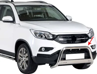 Immagine prodotto di Barra di protezione paraurti anteriore per Ssangyong Musso 2018-2025 ø63mm acciaio argento