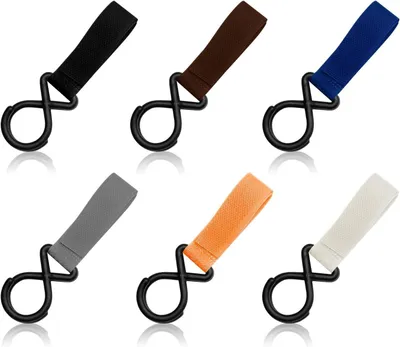 Produktbild von Kinderwagenhaken, 6 Stück, doppelte Nylonhaken, verstellbar, für Taschen und Kinderwagen