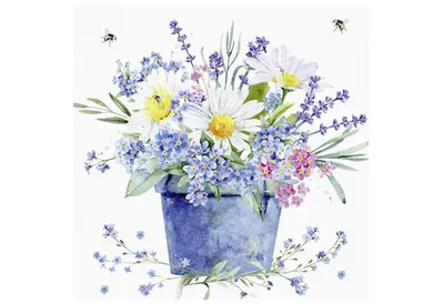 Produktbild von Lunch-Serviette "Blumentopf" 20er Pack