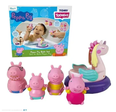Produktbild von Toomies Peppa Pig Badespielzeug Set - bunte Figuren für Kinder
