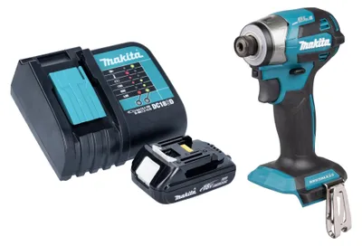 Obrázek produktu pro Akumulátorový rázový utahovák Makita DTD 173 SY1 18 V 180 Nm 1/4" bezkartáčový + 1x akumulátor 1,5 Ah + nabíječka