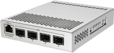 Zdjęcie produktu dla Mikrotik CRS305-1G-4S+IN, Zarządzany, Gigabit Ethernet (10/100/1000), Obsługa PoE