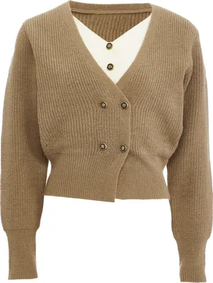 Produktbild von ALBEE damen strickjacke - khaki ALBEE damen strickjacke - khaki, M