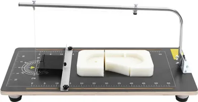 Obrázek produktu pro Řezačka polystyrenu – řezací stůl s horkým drátem – stůl 38 × 78 cm – 24 W, 220 V, zástrčka EU – teplota 50–300 °C – výška řezu 20 cm – šířka řezu 55 cm – úhel 0–45° – černá barva