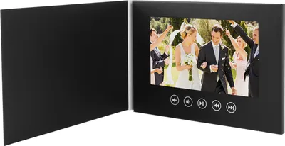Produktbild von Elektronische Grußkarte, 720P HD-Wiedergabe, LCD-Farbbildschirm, DIY-Videobroschüre für Firmenhochzeit, Jahrestag, 10 Zoll