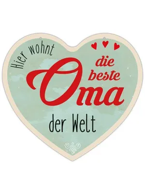 Produktbild von Herz Blechschild Die beste Oma HB006