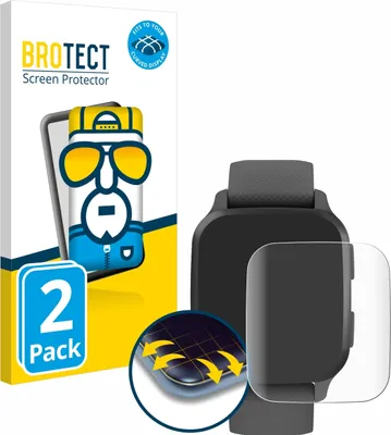 Produktbild von 2x BROTECT Fullscreen Schutzfolie für Garmin Venu Sq 2 / Sq 2 Music Displayschutz Folie Fullcover Klar Transparent