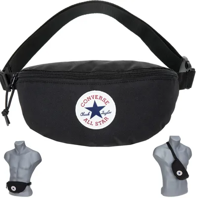 Produktbild von Converse Tasche Bauchtasche Hüfttasche Wimmerl Sling Pack Gürteltasche Crossbag Reise Joggen Gassibeutel Fitness Herrn Jungen Uni 55SLB05 001 Schwarz
