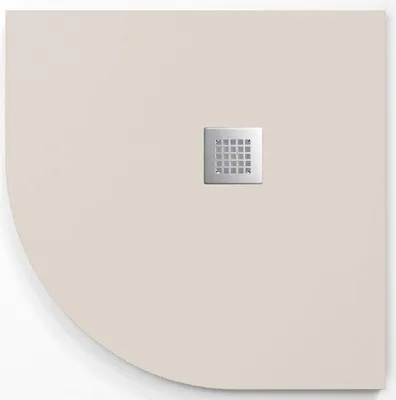 Produktbild von Mineralguss-Duschwanne MADISON CURVE Schieferoptik BEIGE 80x80 cm