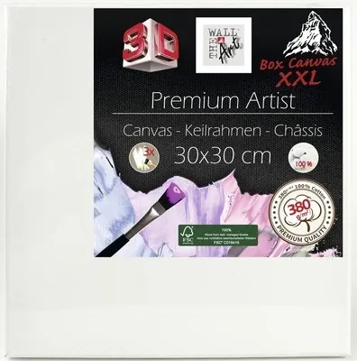 Produktbild von Leinwand zum Bemalen doppeldick 30x30 cm