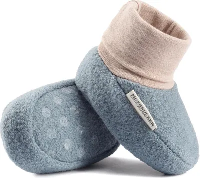 Produktbild von Hofbrucker Baby Wollwalk Schuhe Elias, Größe:18/19, Design:Steingrau