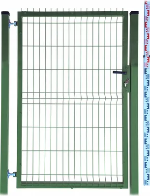 Zdjęcie produktu dla FURTKA 150cm zielona PANELOWA dwa SŁUPKI RAL6005 ogrodzeniowa 153cm