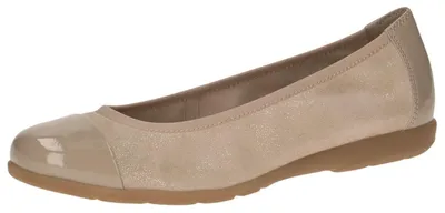 Productafbeelding van CAPRICE Ballerina's, leer, beige, G-wijdte