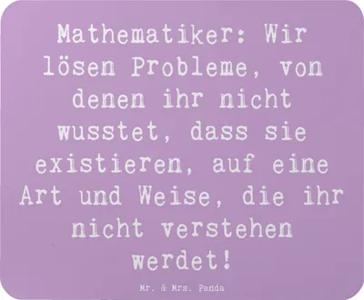 Produktbild von Mr. & Mrs. Panda Mauspad Spruch Mathematiker Magie - Lavendeltraum - Geschenk, kreative Geschenke, Mousepad, computer, Beruf, Berufspassion, Illustrationen, Professor, pc