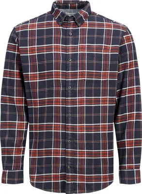 Produktbild von JACK & JONES Kariertes Hemd Basic Flanell Langarm Freizeit Shirt JJECLASSIC Größe: XS