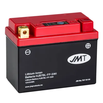 Produktbild von JMT Lithium-Ionen-Motorrad-Batterie HJB7BL-FP 12V