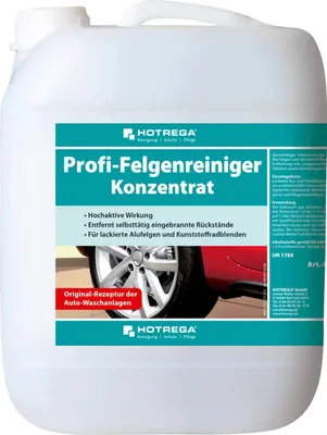 Produktbild von HOTREGA Profi Felgenreiniger Konzentrat Gebinde, Alufelgenreiniger, Felgenpflege, Stahlfelgen, Radblenden