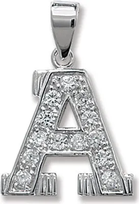 Produktbild von Schöner 925 Sterling Silber Buchstaben / Initiale Damen - Anhänger mit Zirkonia; TRS35295LTD