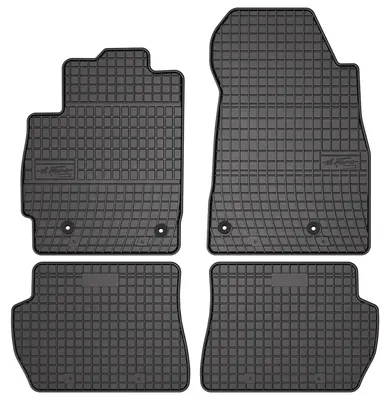 Immagine prodotto di Tappetini auto in gomma adatto per Mazda 2 II (2007-2015, hatchback) neri, set 4 pz, con fissaggi