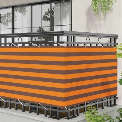 Produktbild von Möbel Balkonsichtschutz - Orange - CLORIS Balkonsichtschutz Orange und Braun 100x200 cm Oxford-Stoff,0.548 Kg - 472197