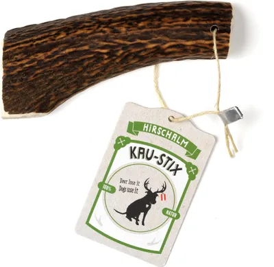 Produktbild von Hirschalm Kau-Stix Rothirsch Ganz L, Kauknochen für Hunde