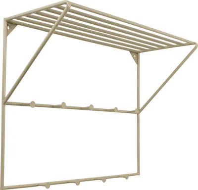 Produktbild von LOFT42 Jasmin Garderobenständer – Beige – Metall – 9 Haken – 60 x 80 x 32
