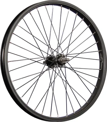 Produktbild von 20 Zoll BMX Vorderrad Kastenfelge schwarz 36 Loch Vollachse