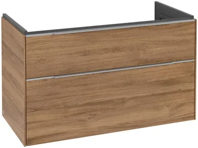 Produktbild von Villeroy & Boch Subway 3.0 Waschbeckenunterschrank, LED-Beleuchtung, 2 Auszüge, 973x576x478mm, C570L0RH