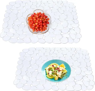 Produktbild von 2er-Set transparente Schutzmatten für Küche und Bad, zuschneidbare PVC-Matten für Spülbecken, Schutzmatten für Edelstahlspülen gegen Kratzer, 30 * 40 cm