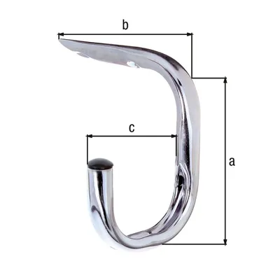 Produktbild von Alberts® Fahrradhaken,galv. blau verzinkt,⌀18mm,BxH 150x150mm 802219