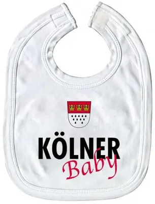 Produktbild von Baby-Lätzchen mit Druckmotiv  - Kölner Baby - 08412 - weiss