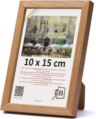 Produktbild von Braun Holzschreibtischhintergrund 10x15 cm mit Acrylglas