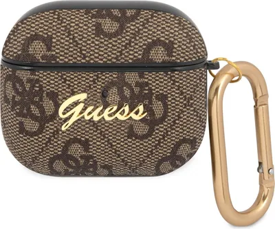 Produktbild von Guess GUA34GSMW Kryt AirPods 3 hnedý/hnedý 4G Script Metal Collection