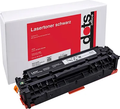 Produktbild von dots schwarz Toner kompatibel zu HP 305X (CE410X)